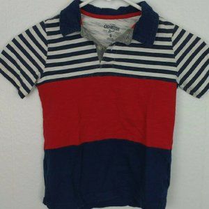 OSH KOSH Boys Polo Tee size 6 Short Sleeve Stripe